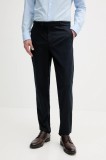 BOSS pantaloni culoarea bleumarin, cu fason chinos, 50544005