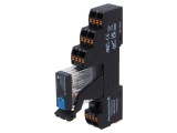 Releu WEIDM&Uuml;LLER DPDT 24VDC 5A pentru șină DIN DRI