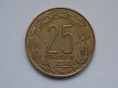 25 FRANCS 1975 STATELE AFRICANE CENTRALE