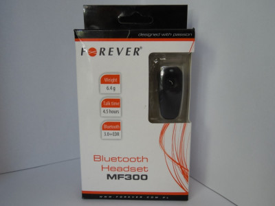 Handsfree bluetooth Forever MF-300 negru pentru telefoane si tablete cu Bluetooth foto