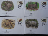 Indonesia-WWF,FDC elefanti-set complet