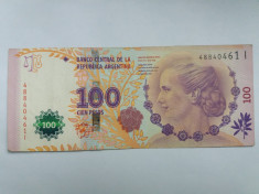 Argentina 100 pesos -Eva Peron foto