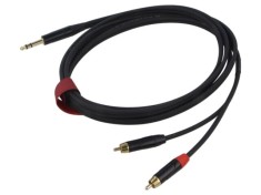 Cablu Jack 6,3mm la RCA x2 3m negru PVC Reds Music