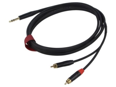 Cablu Jack 6,3mm la RCA x2 3m negru PVC Reds Music foto