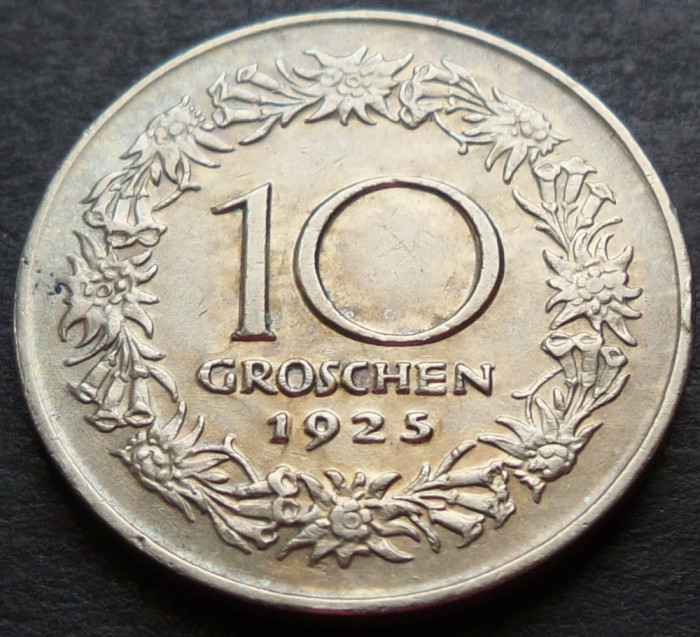 Moneda istorica 10 GROSCHEN - AUSTRIA, anul 1925 *cod 2999 A