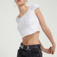 Juicy Couture top femei, culoarea alb