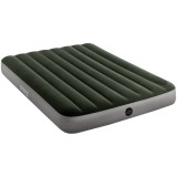 Saltea gonflabila Intex Downy AirBed, 137x191x25cm, pompa integrata, Fiber-Tech, catifelata, 136kg