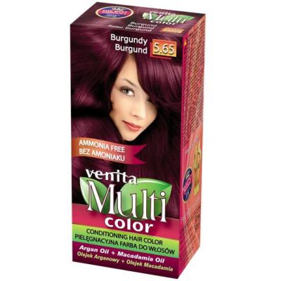 Vopsea de par fara amoniac, Multicolor, Venita, 50 ml, Nr. 5.65, Burgundy foto