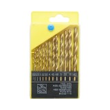 Set 13 burghie metal 1.5-6.5mm elicoidale HSS cu tija cilindrica