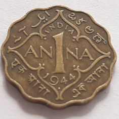 34. Moneda India 1 anna 1944