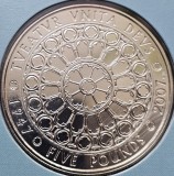 5 pounds 2007 Marea Britanie, Diamond Wedding, Brilliant uncirculated, Royal Mint Pack, km#1077, Europa