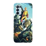 Husa compatibila cu Oppo Find X3 Lite model Saitama and Genos One Punch Man, Silicon, TPU, Viceversa, Transparent, Carcasa