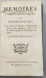 MEMOIRES CHRONOLOGIQUES ET DOGMATIQUES, 3 VOL. - 1739