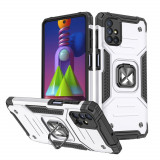 Wozinsky Ring Armor Husă Kickstand Tough Rugged Husă Pentru Samsung Galaxy M51 Argintiu 9111201920002