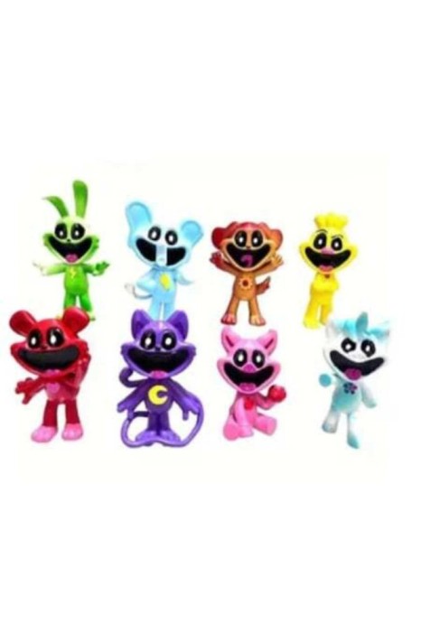 Set Figurine Smiling Critters, Multicolor, 8 Bucati, 10 Cm