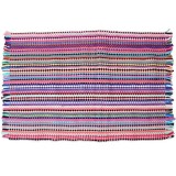 Covoras decorativ tesut Shopiens&reg; Vibes din poliester, multicolor cu franjuri, 80 x 50 cm