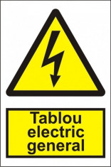 Indicator Tablou electric general - Semn Protectia Muncii foto