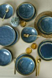 Keramika Set de vesela - Shizen Blue Organic - 18 bucăți - 6 persoane - Stoneware