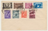Romania 1937 serie sport UFSR stampilata pe plic