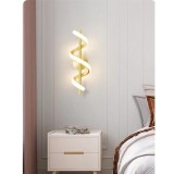 Cumpara ieftin Aplica LED, 15W, 800lm, spirala creativa, aurie, lumina calda/neutra/rece