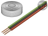 Cablu bandă litat Cu 3x0,25mm2 PVC 50m