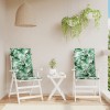 VidaXL Perne de scaun spătar &icirc;nalt, 2 buc., model frunze, textil