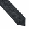 Cravata lata, Onore, negru, lana, 145 x 7 cm, model liniar, Dungi