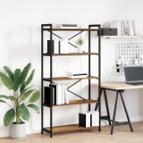 VidaXL Bibliotecă Lemn vechi 80 x 30 x 153 cm Lemn și oțel