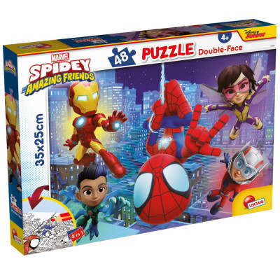 Puzzle de colorat - Paienjenelul Marvel si prietenii lui uimitori (48 de piese) foto