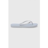 Roxy șlapi Viva femei, culoarea argintiu, cu toc plat ARJL100663