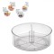 Suport Organizator Rotativ, Transparent, 3 Compartimente, Diametru 23 cm, &Icirc;nălțime 7 cm