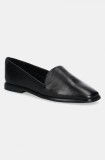 Aldo mocasini de piele CARAELIA femei, culoarea negru, cu toc plat, 13966660