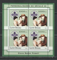 Guinea Bissau 2001 - Personalitati ale secolului XX Olave Baden Powel S/S 1v MNH
