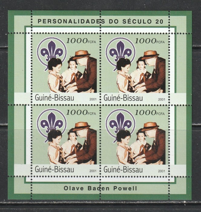 Guinea Bissau 2001 - Personalitati ale secolului XX Olave Baden Powel S/S 1v MNH