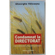 CONDAMNAT LA DIRECTORAT de GHEORGHE VALCEANU , INSEMNARILE UNUI VECHI GOSTATIST , 2004 , DEDICATIE *