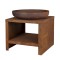 Esschert Design Bol de foc cu raft depozitare lemne, ruginiu, 62 cm 444907