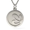 Lantisor cu pandantiv din argint model Floare de lotus gravata