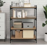 VidaXL Raft pentru cărți 4 pcs Maro 80 x 40 x 1.5 cm Lemn compozit