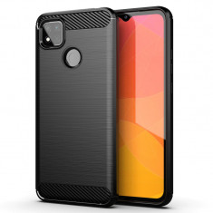 Husa TPU OEM Carbon pentru Xiaomi Redmi 9C, Neagra