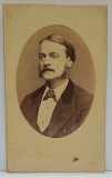 STUDIO MAYER si GERSTL , BUCURESTI , DOMN CU FAVORITI , PORTRET IN MEDALION , EMBOSAT , FOTOGRAFIE C.D.V. , SFARSIT DE SECOL XIX
