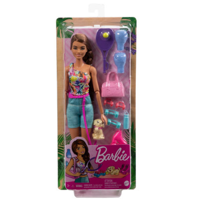 BARBIE SET DE JOACA CU ACCESORII PAPUSA BARBIE SPORTIVA foto