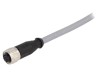 Conector HARTING M12 mufă mamă 12 pini drept cu cablu 1,5m PVC