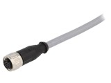 Conector HARTING M12 mufă mamă 12 pini drept cu cablu 1,5m PVC