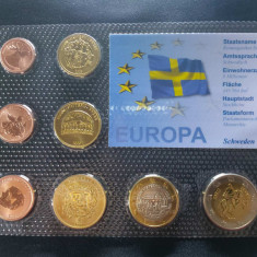 Set Euro - Probe - Suedia 2006 , 8 monede