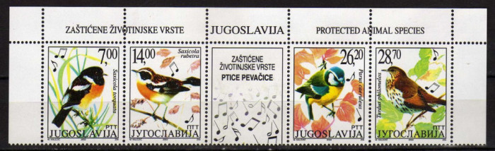 IUGOSLAVIA 2002 FAUNA PASARI CANTATOARE