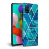 Husa Samsung Galaxy A41 Tech-Protect Marble Albastra - Protectie TPU Premium