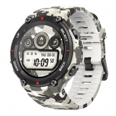 Smartwatch Amazfit T-Rex Rock, ecran 1.3 inch, Bluetooth 5.0, 390 mAh, GPS, Camo Green foto