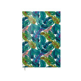 Agenda A5 Nedatata Artpress, Tropical Leaves, 100 File, Coperta Buretata Lucioasa, Multicolor, 80 g/m&sup2;