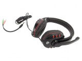 Căști cu Microfon Negru Jack 3,5mm 1,8m