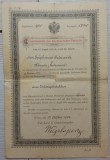 Brevet de inventie eliberat de Ministerul Comertului, Bucovina 1894